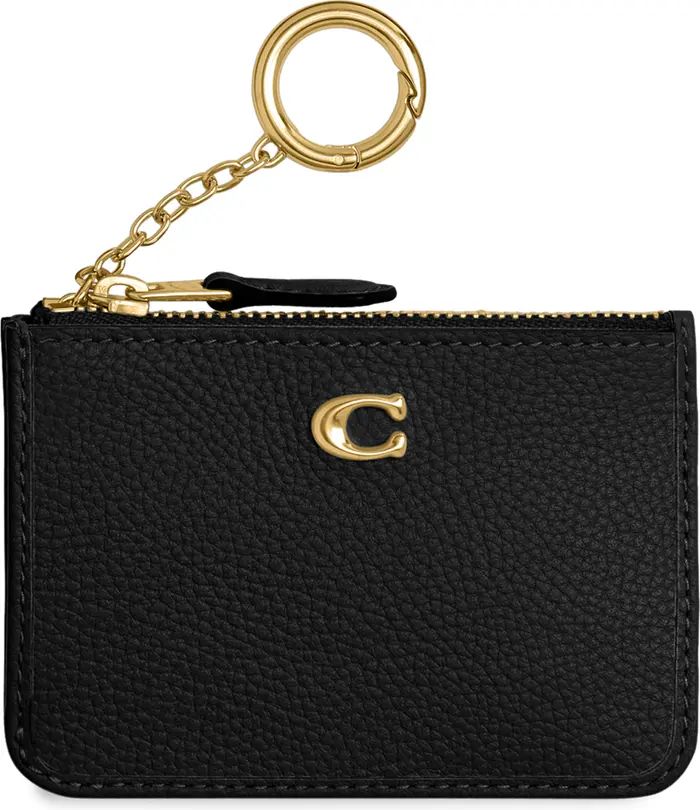 Mini Polished Pebble Leather ID Card Case | Nordstrom