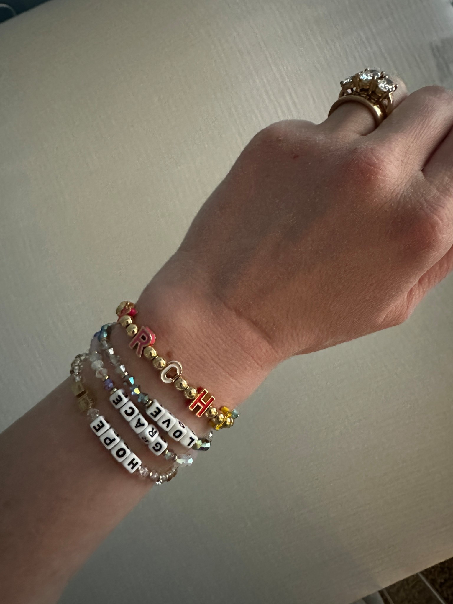 Wrist stack ❣️

New mom 
Baby name
Jewelry 
Wrist gems 

#LTKFindsUnder50 #LTKKids #LTKWorkwear