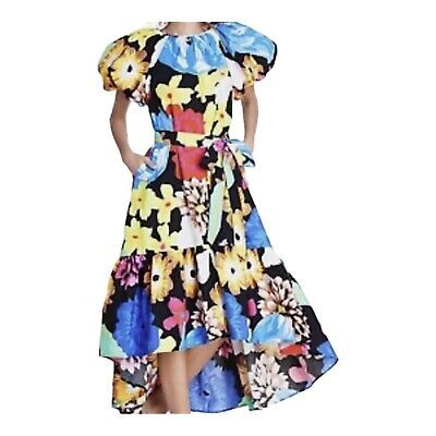 Christopher John Rogers For Target Floral Puff Sleeve High Low Ruffle Dress 1X | eBay US