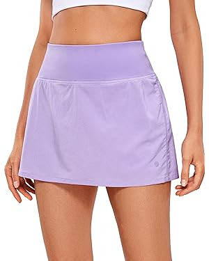 CRZ YOGA Pleated Tennis Skorts Skirts for Women with Pockets 13'' - High Waisted Golf Skirts Work... | Amazon (US)