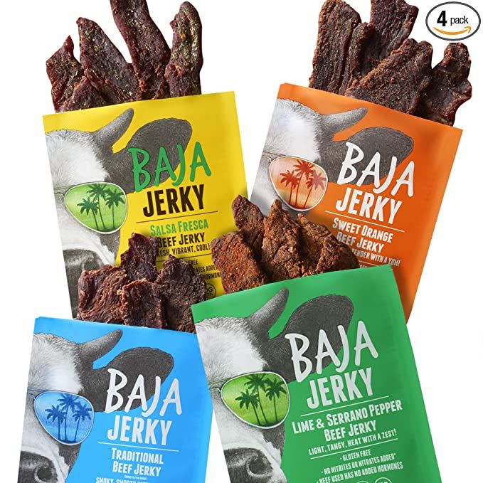 Baja Beef Jerky Sampler Pack | Gluten Free Craft Jerky, 25g Protein, Low Calorie, 100% All-Natura... | Amazon (US)