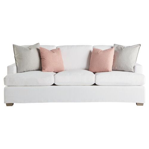 Malibu Slipcover Sofa, White | One Kings Lane