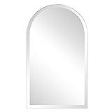 Howard Elliott Frameless Hanging Wall Mirror, Arched, Silver - Bathroom, Vanity, Bedroom | Amazon (US)