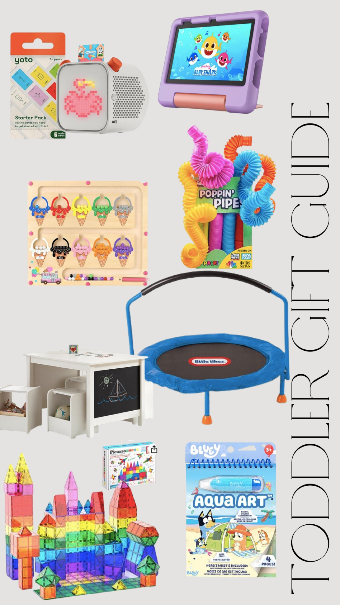 Make your toddler’s Christmas! Something for every kid and perfect for a birthday! My little one loves her trampoline and magnatiles!

#LTKFamily #LTKGiftGuide #LTKKids