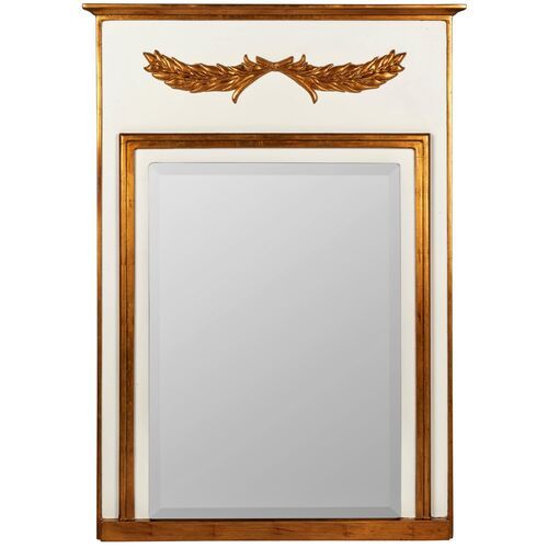 Genevieve Wall Mirror, Cream/Antiqued Gold | One Kings Lane