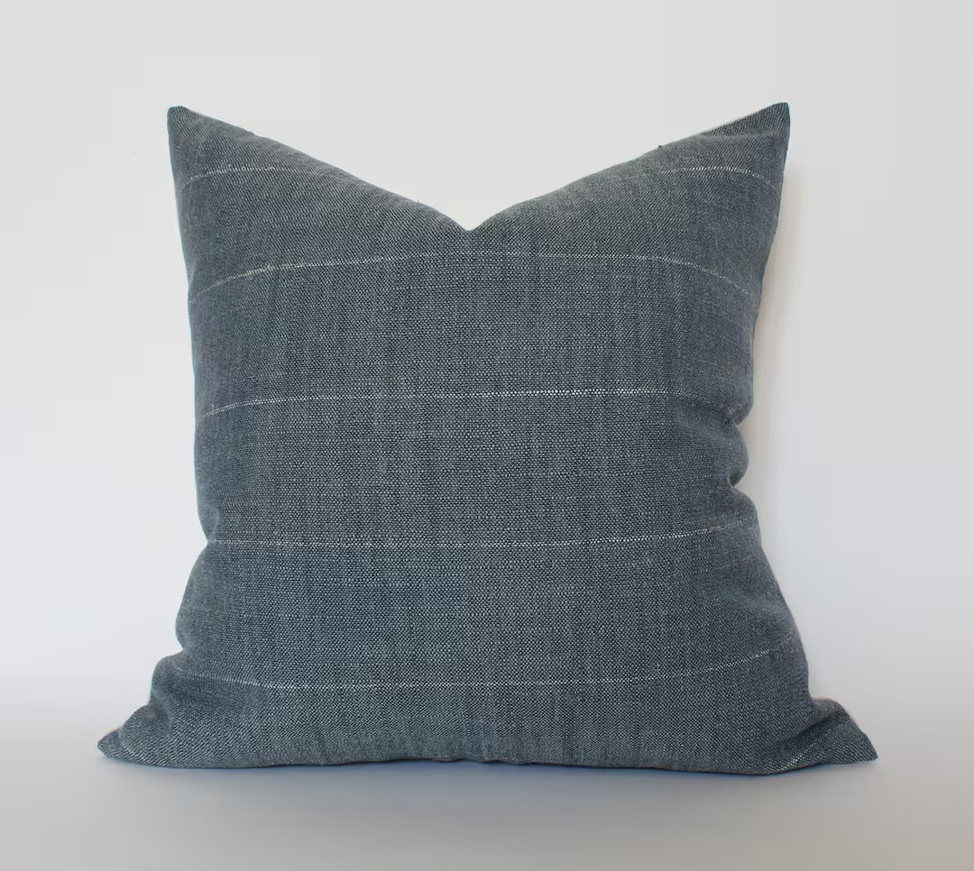 Dark Blue Pillow Cover, Blue Throw Pillows for Couch, Teal Pillow Covers, Ocean Blue Cushion, Nav... | Etsy (US)