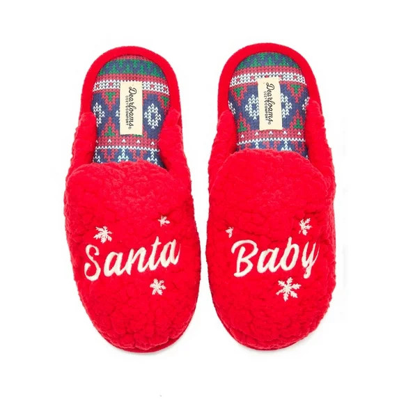 Dearfoams Cozy Comfort Women's Holiday Novelty Slippers | Walmart (US)