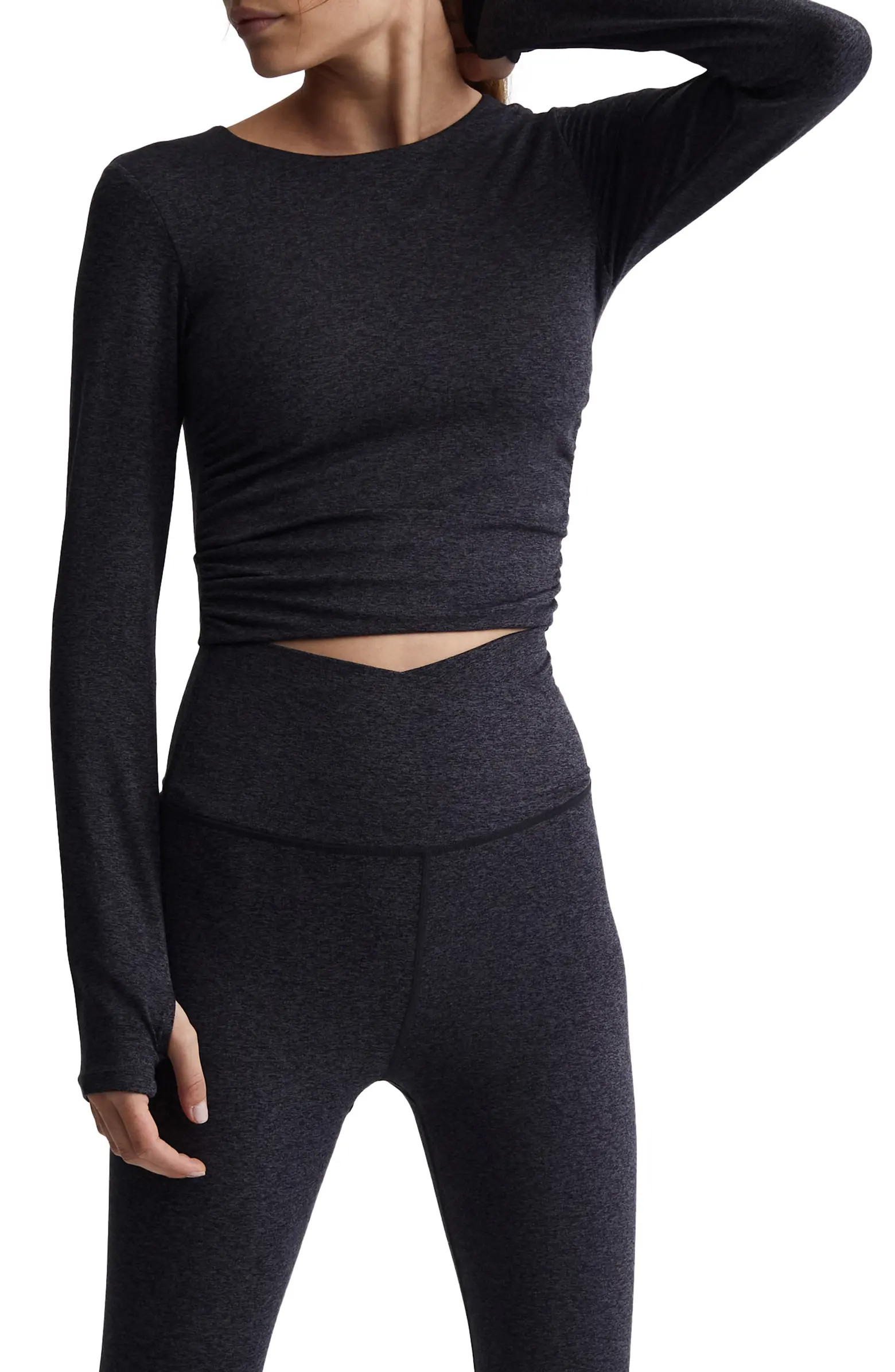 Sloan Always Warm Cutout Crop T-Shirt | Nordstrom