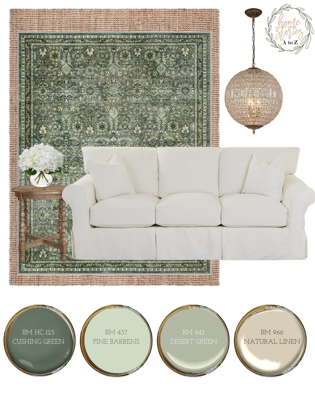 Get the look: This slipcovered sofa, vintage-inspired rug, and timeless green paint palette (all Benjamin Moore) create the perfect cozy living room. Featuring affordable finds from Amazon & Wayfair that layer beautifully in any space.

#LTKHome