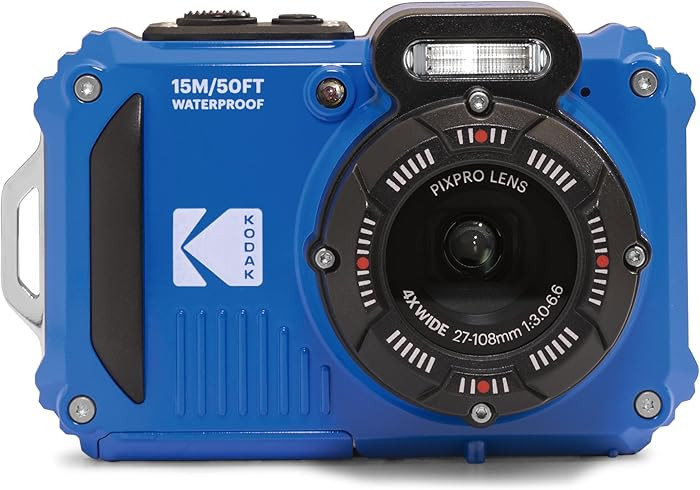 Kodak PIXPRO WPZ2 Waterproof Digital Camera, 16MP with 4X Optical Zoom, Shockproof, Dustproof, 10... | Amazon (US)