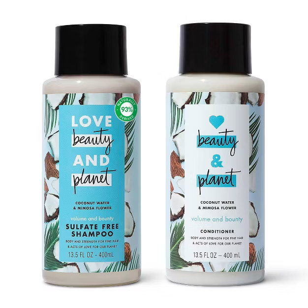 Love Beauty and Planet Coconut Water Shampoo and Conditioner - 27 fl oz | Target