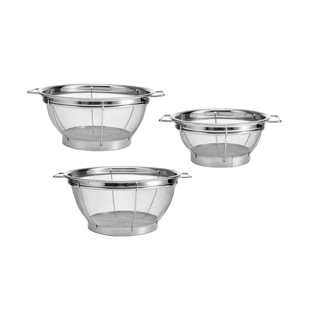 Farberware Stainless Steel Sieves (Set of 3)-5181490 - The Home Depot | The Home Depot