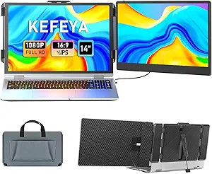 KEFEYA Laptop Screen Extender, 14" FHD 1080P IPS Laptop Monitor Extender Dual Screen, Portable Mo... | Amazon (US)