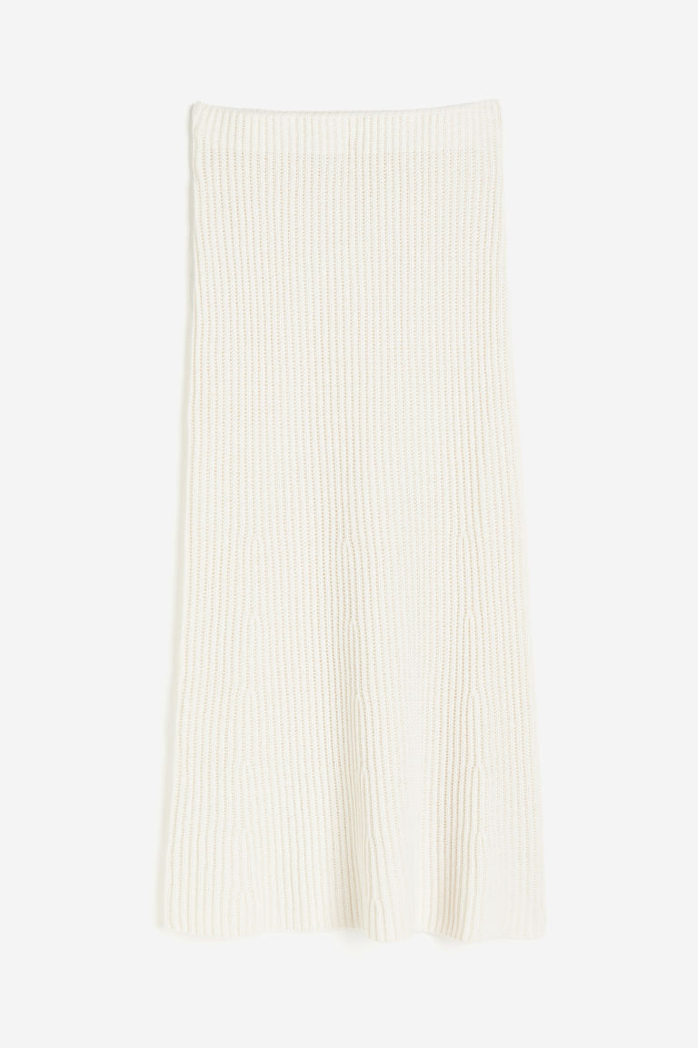 H & M - Rib-knit Skirt - Beige | H&M (US + CA)