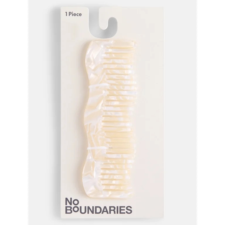 No Boundaries Acrylic Hair Comb, White, Women's | Walmart (US)