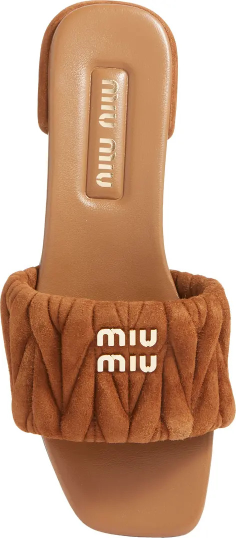 Miu Miu Matelassé Slide Sandal (Women) | Nordstrom | Nordstrom