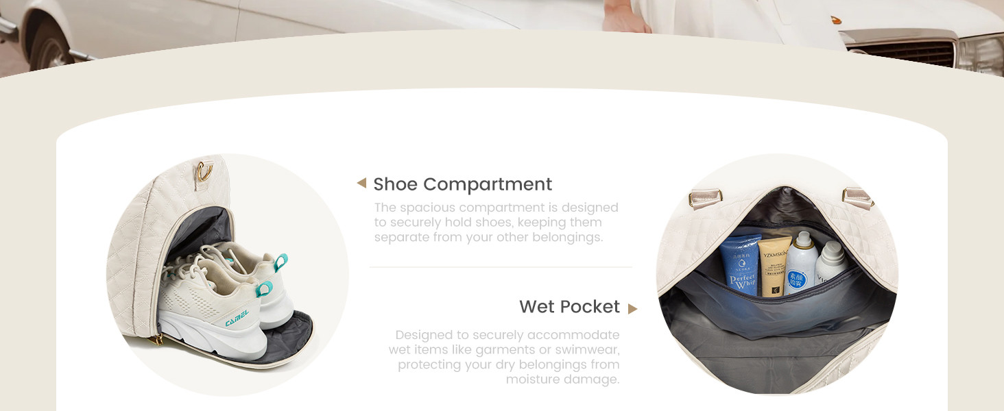 LOVEVOOK Travel Duffle Bag, Weekender Bag for Women with Toiletry Bag, Carry on Overnight Bag wit... | Amazon (US)