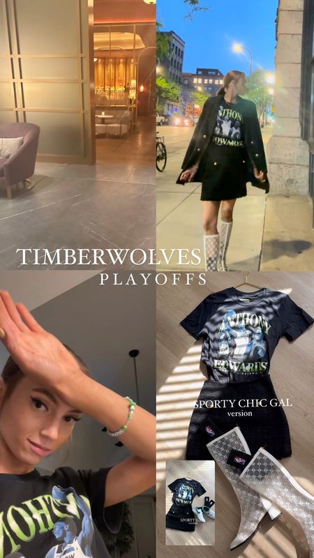Timberwolves 
Sporty Chic
Game day 
NBA playoffs 
Pinstripe blazer 
Tweed skirt
Motivational bracelet anklet 


#LTKstyletip #LTKActive #LTKfitness