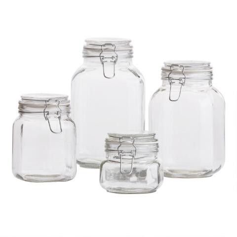 Glass Storage Jars with Clamp Lids | World Market