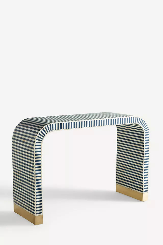 Waterfall Inlay Console Table | Anthropologie (US)