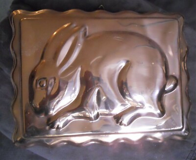 Vintage Solid Copper Bunny Rabbit Baking Mold Handcrafted Old World Design | eBay US
