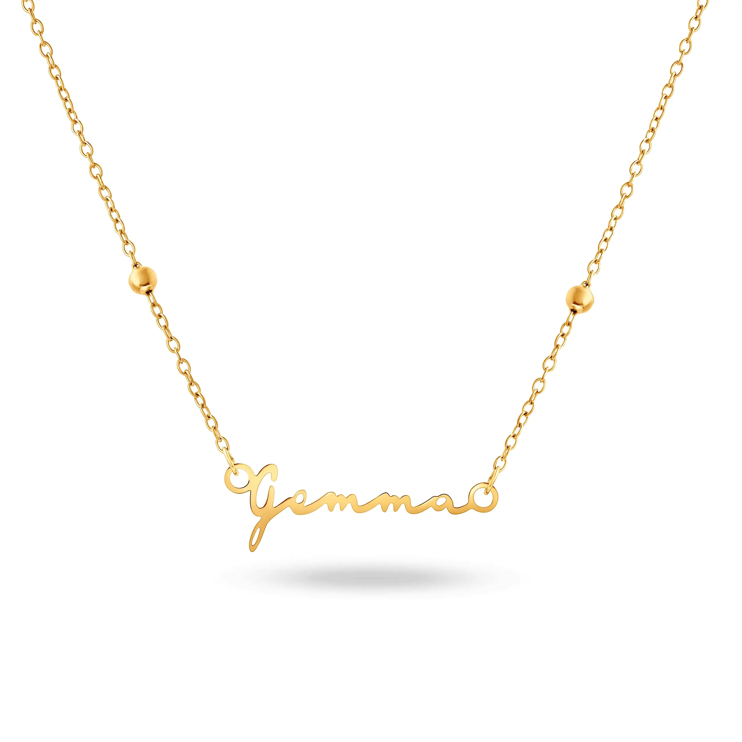 Mini Signature Name Necklace (Gold) | Abbott Lyon