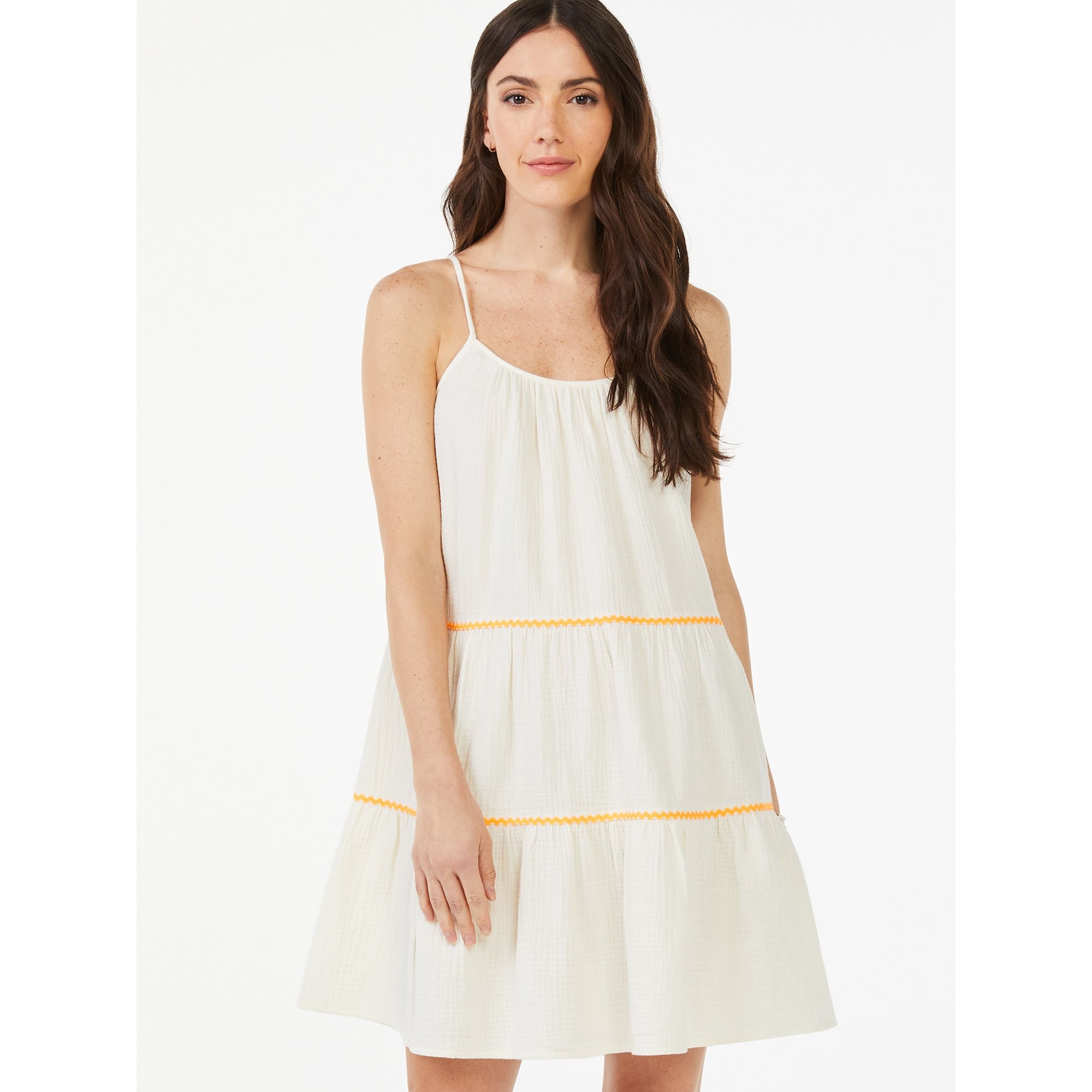 Scoop Women's Ric Rac Trim Trapeze Sundress | Walmart (US)
