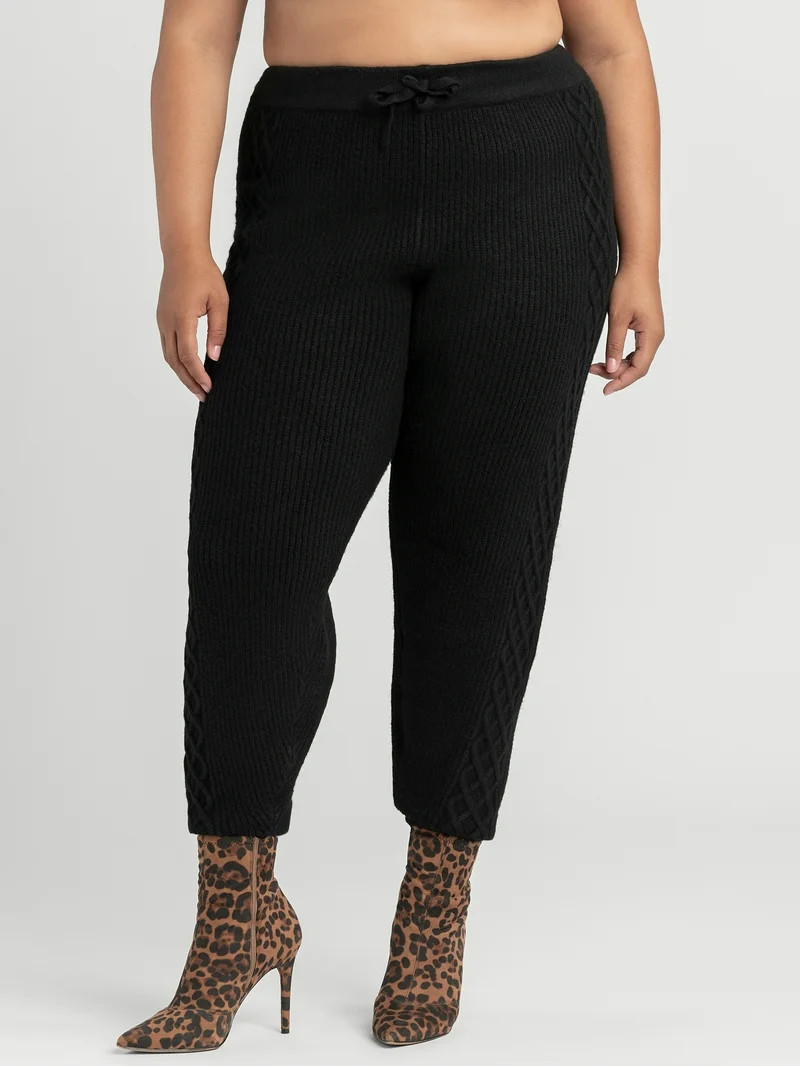 Jessica Simpson Women's Plus Baela Sweater Set Pant, Sizes 0X-4X | Walmart (US)