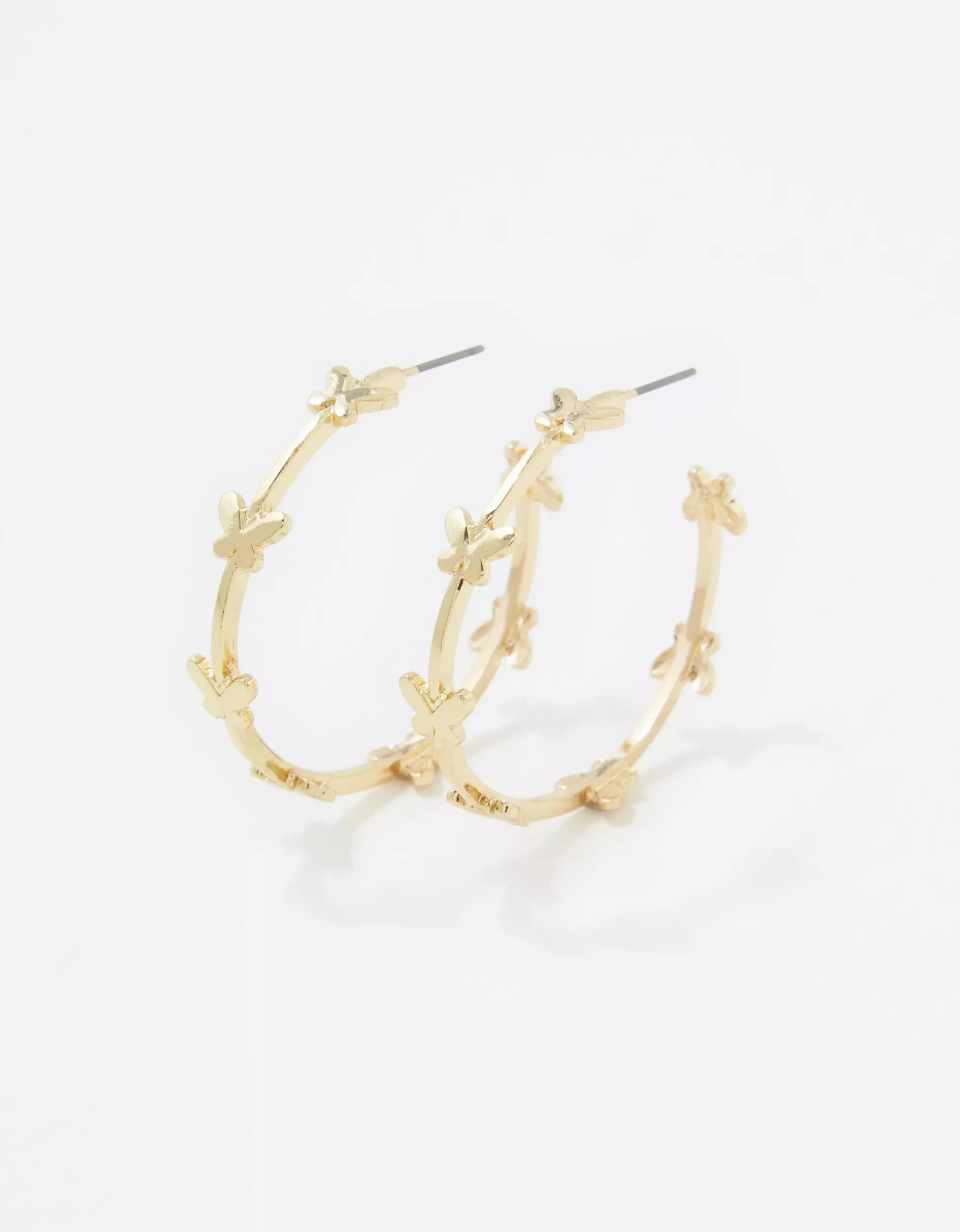 AEO Butterfly Hoop Earring | American Eagle Outfitters (US & CA)