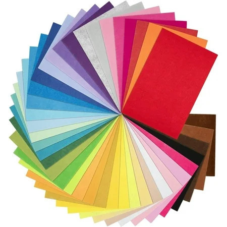 8 x 12 Inches Felt Sheets for Crafts, 40Pcs Squares Fabric Sheets, Assorted Colors Non Woven Pack, 1mm Thick, Stiff Paper for DIY Sewing Craft Patchwork Decoration | Walmart (US)