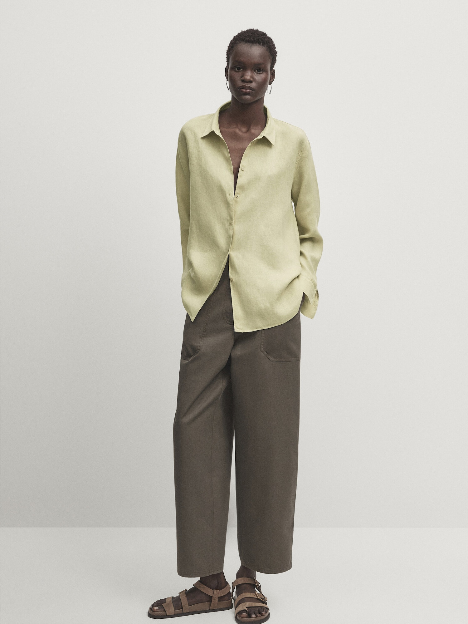 100% linen shirt | Massimo Dutti US