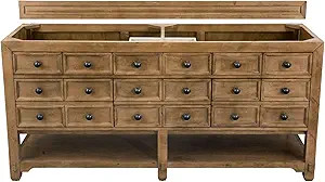 James Martin Malibu 72" Double Bathroom Vanity in Alder (Top Not Included) | Amazon (US)