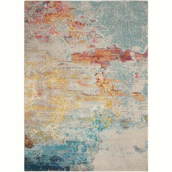 Celestial CES02 Area Rug Colorful Contemporary Abstract By Nourison | Target