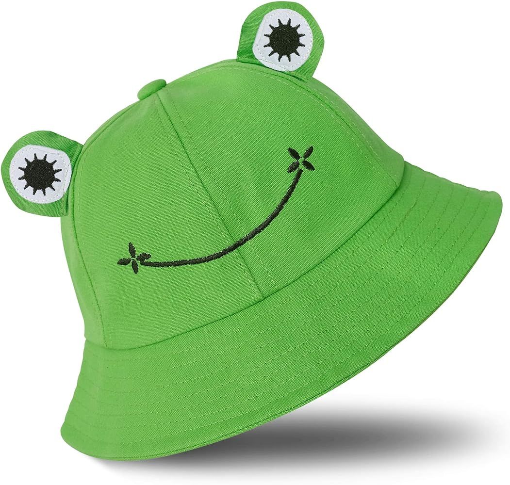 SAOROPEB Frog Hat for Adult Teens, Cute Frog Bucket Hat, Cotton Bucket Hat Funny Hat Fisherman Ha... | Amazon (US)
