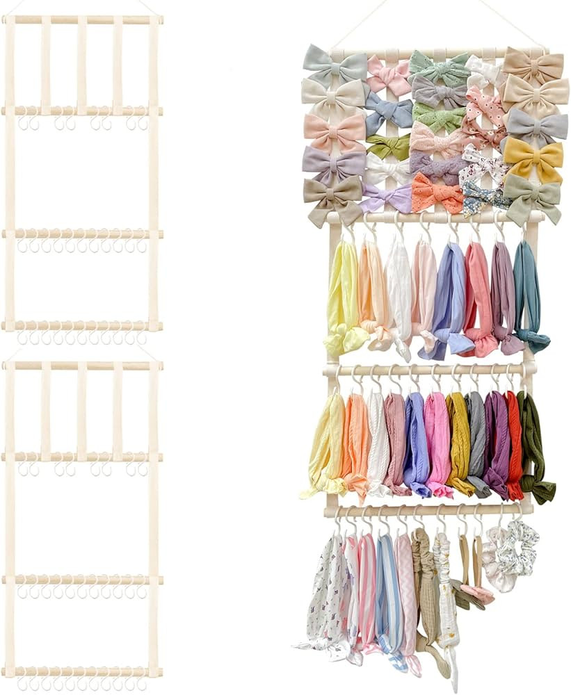 POVETIRE Headband Holder Hair Bows Organizer for Girls, Baby Headbands Hair Accessories Organizer... | Amazon (US)