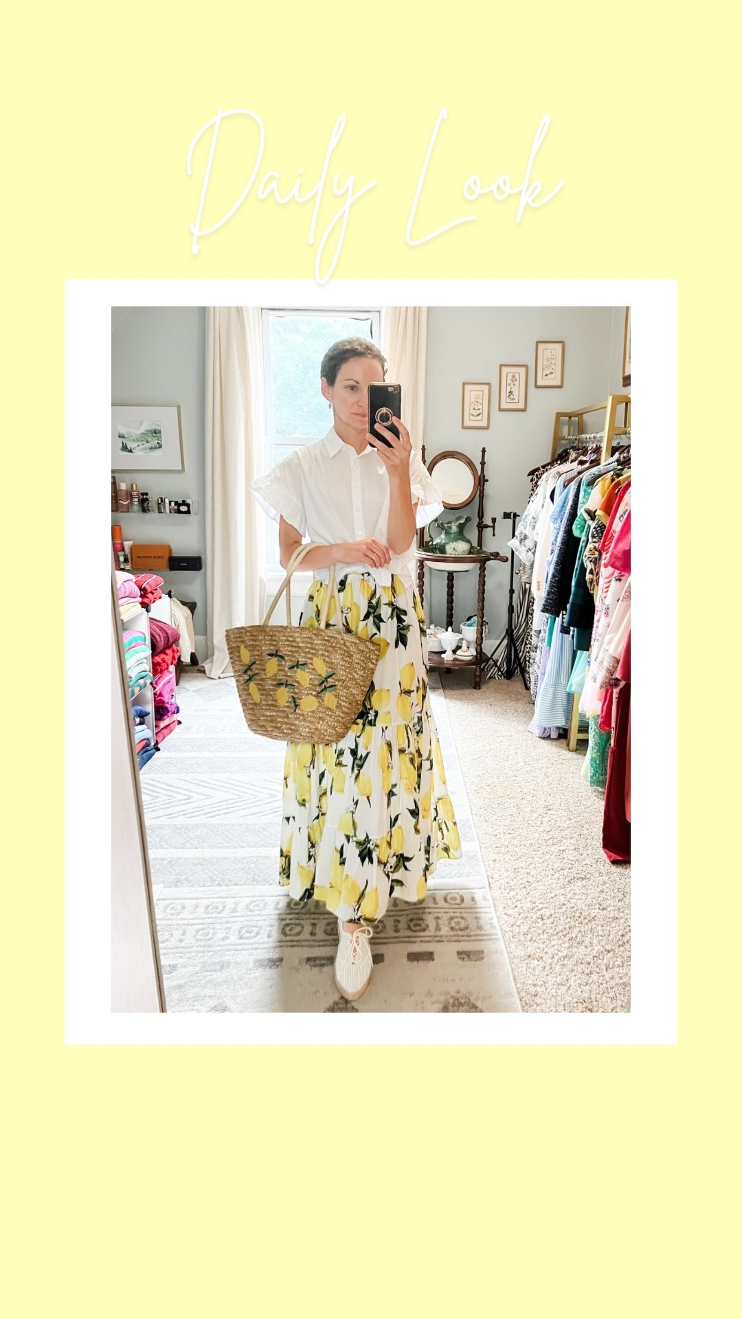Lemons for summer!
Petite outfit. Colorful outfit. Modest outfit  

#LTKOver40 #LTKPetite #LTKStyleTip