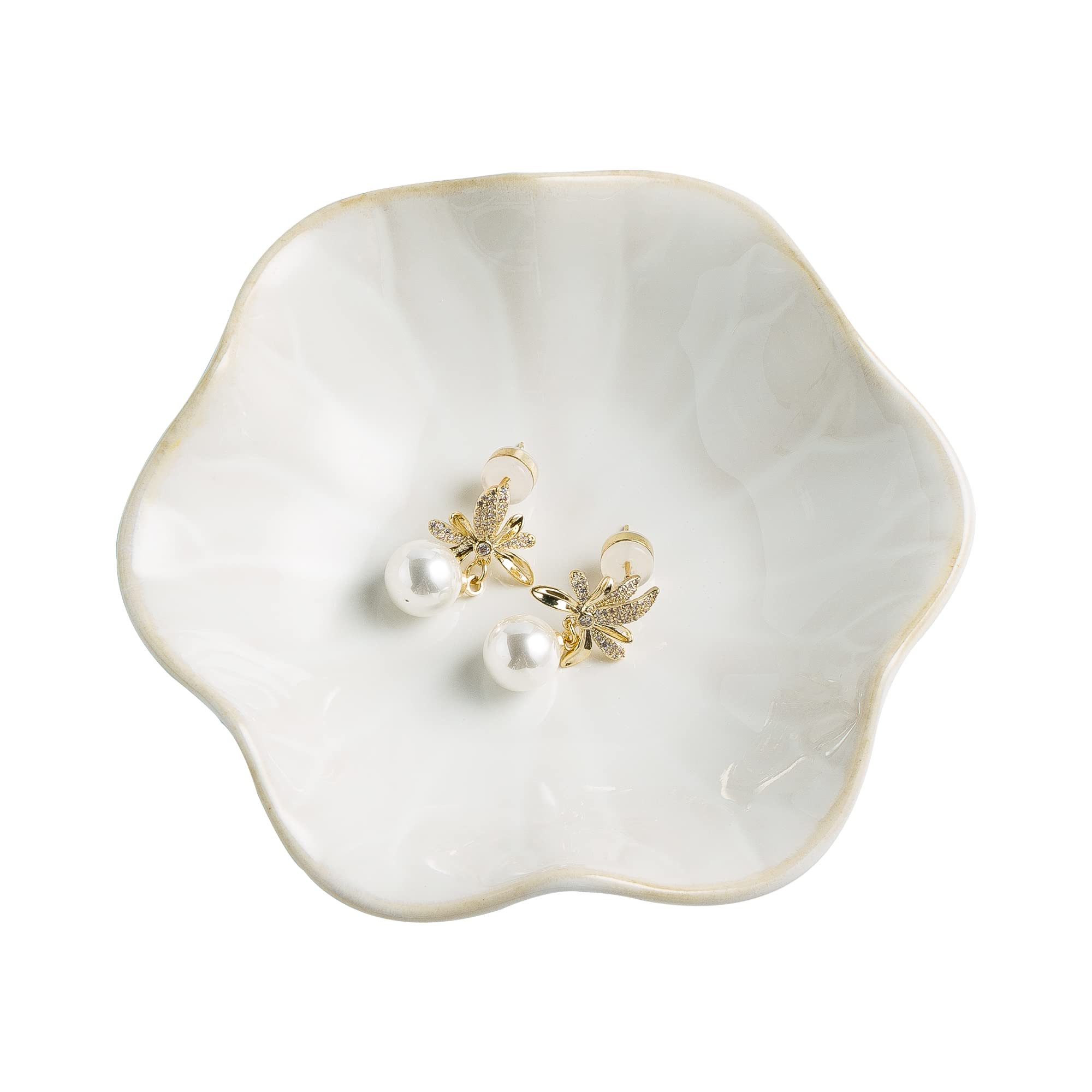 Jewelry Dish Tray, Ring Dish, Ceramic Trinket Tray, Key Bowl, Decorative Plate, for Friends Siste... | Amazon (US)