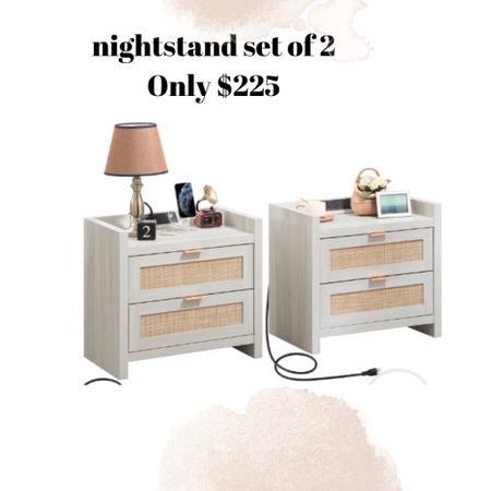 Nightstands set of 2 under $250, bedroom inspo, bedroom design, bedroom furniture, budget friendly furniture @walmart 

#LTKstyletip #LTKsalealert #LTKhome
