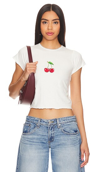X Revolve Cherry Tee in White | Revolve Clothing (Global)