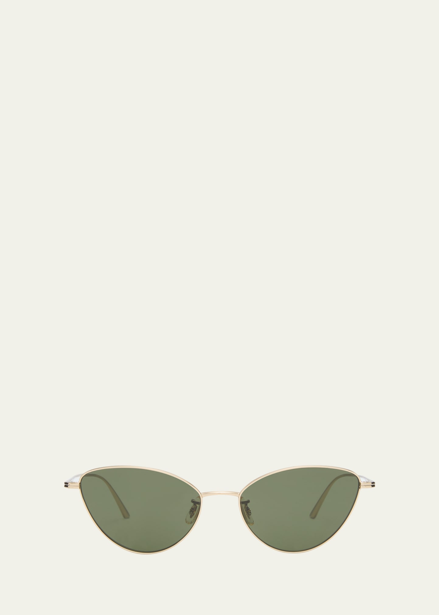 KHAITE x Oliver Peoples Sleek Black Steel Butterfly Sunglasses | Bergdorf Goodman