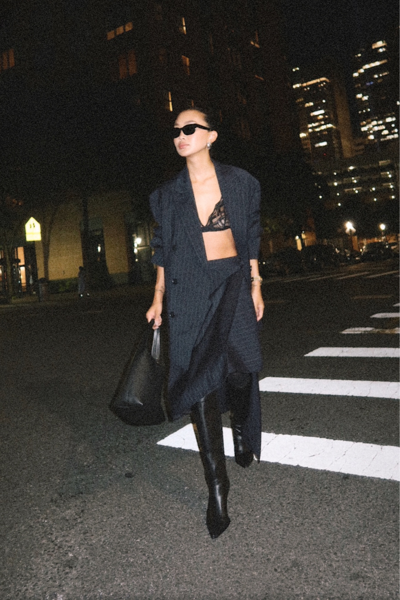 ASYMMETRIC PINSTRIPED WOOL SKIRT curated on LTK