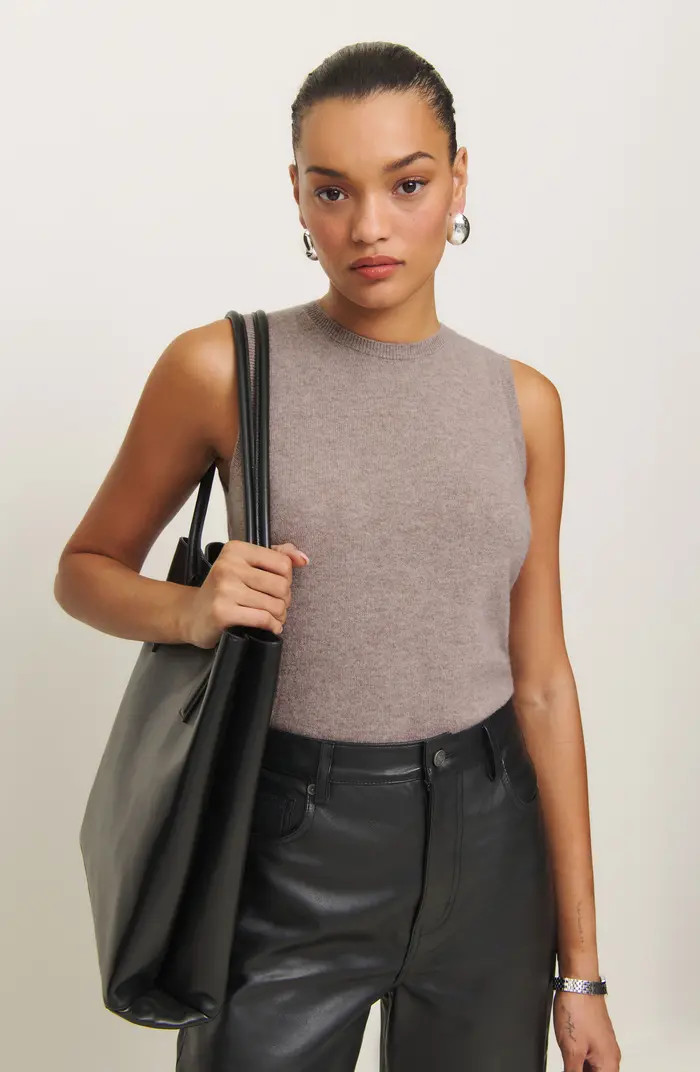 Sleeveless Cashmere Sweater with Scarf | Nordstrom