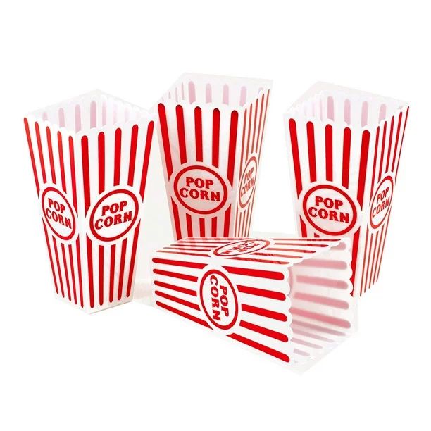 Tytroy 4 Piece Plastic Reusable Movie Theater Style Popcorn Container Set | Walmart (US)