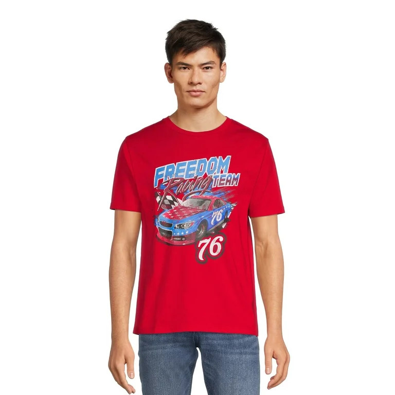 Americana Men's & Big Men's Freedom Racing Graphic Tee, Sizes S-3XL | Walmart (US)