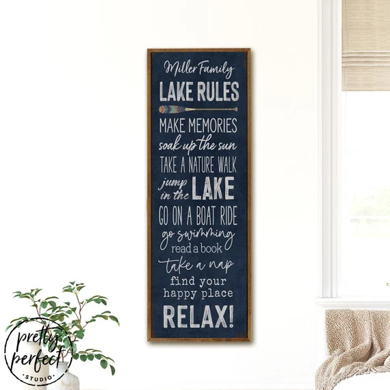 Lake House Rules Signs  Lake Rules  Family Lake House Sign  | Etsy | Etsy (US)
