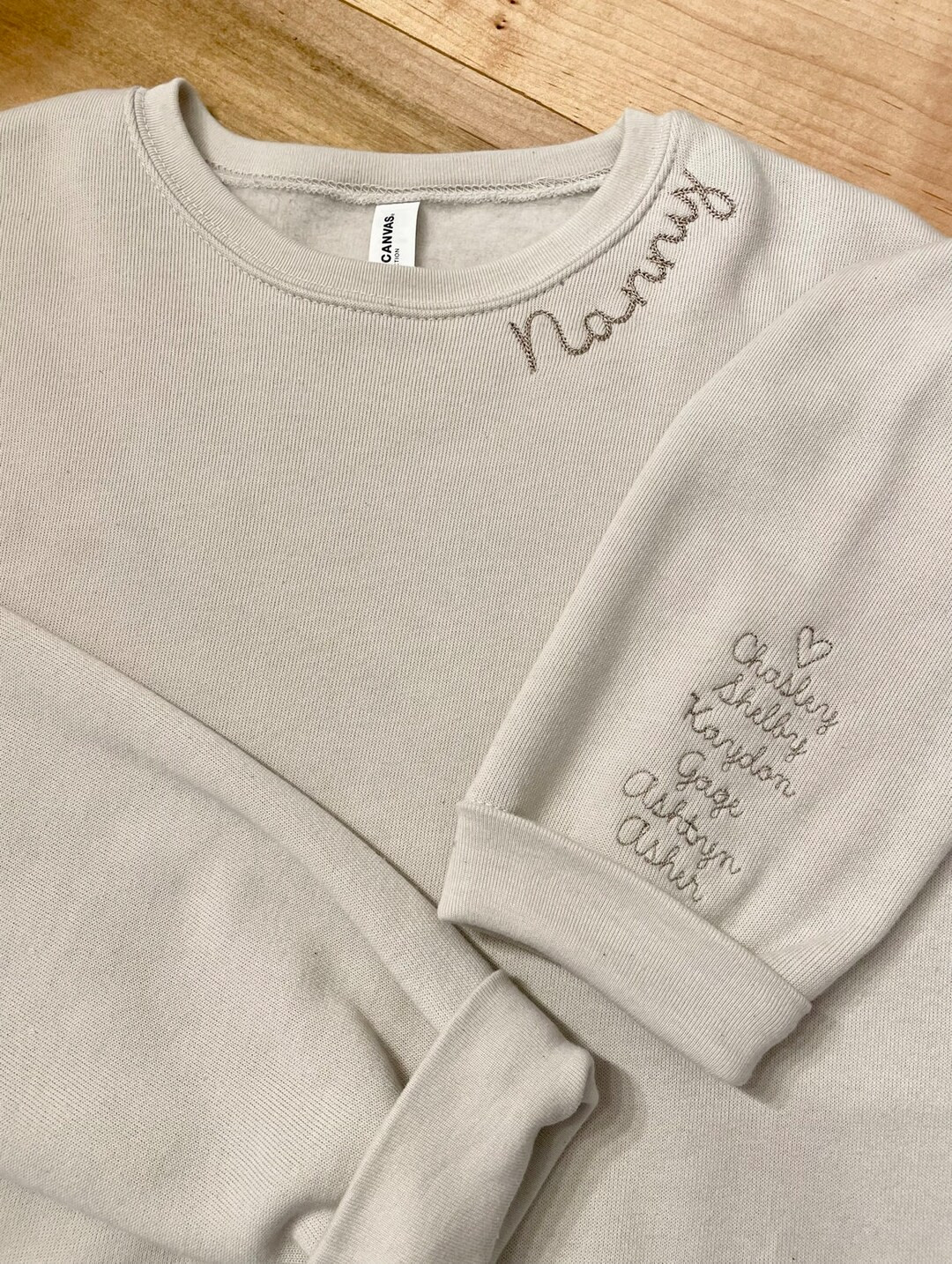 Custom Names on Sleeve Name on Neckline Personalized - Etsy | Etsy (US)