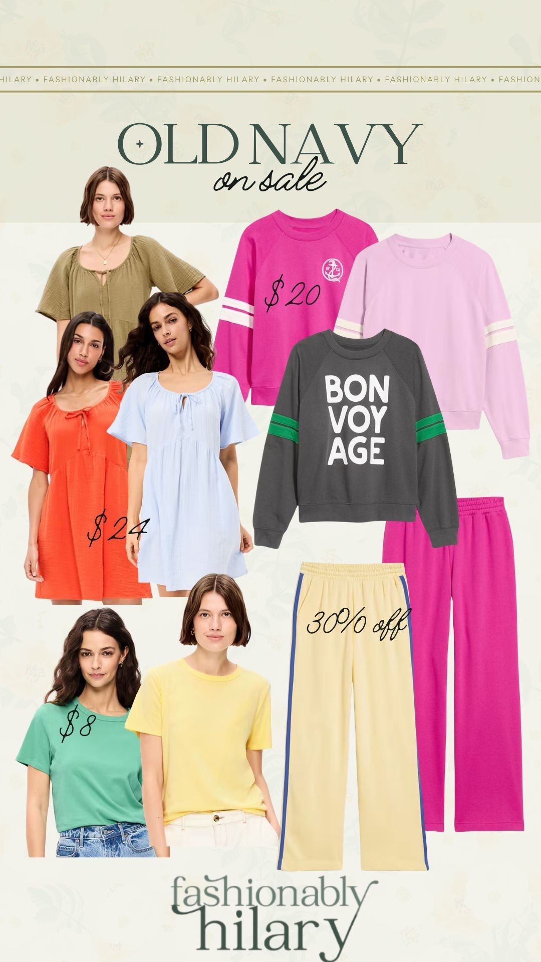 Old Navy is having a big spring sale and I am obsessed with these colors. Gauze dresses for only $24, raglan oversized sweatshirts for $20, basic tees for $8 and 30% off wide leg sweatpants. Tons of sizes and colors in stock, run!!! 
Old Navy sale, spring sale 

#LTKSeasonal #LTKActive #LTKMidsize