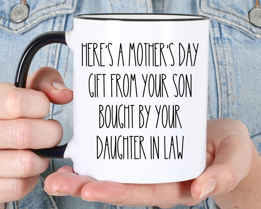 Mothers Day Gift From Daughter In Law, Funny Mug For Mother In Law, Gift From Son for Mother's Da... | Etsy (US)