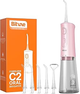 Bitvae Water Flosser Cordless, Portable Water Teeth Cleaner Picks, Powerful and Rechargeable Wate... | Amazon (US)