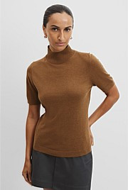 Australian Merino Wool Silk Short Sleeve Knit | Country Road